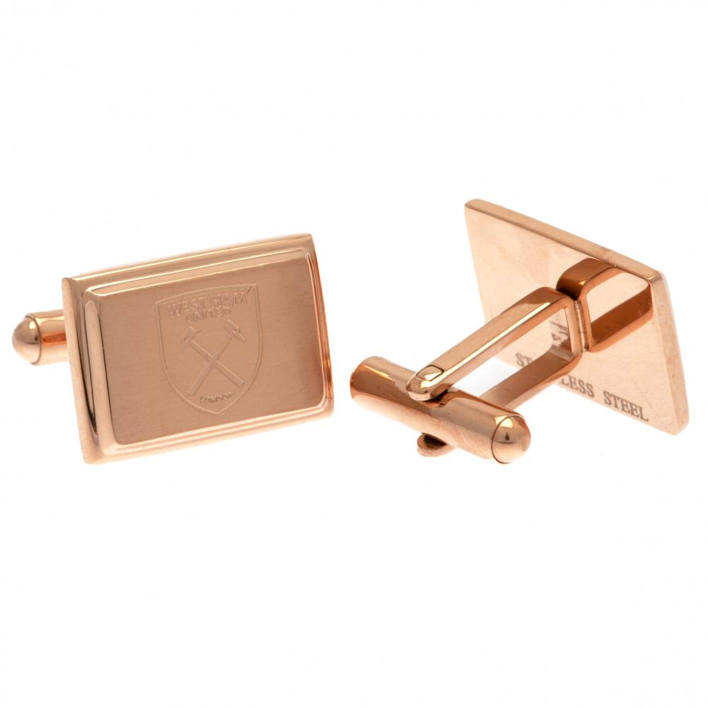 View West Ham United FC Rose Gold Plated Cufflinks information