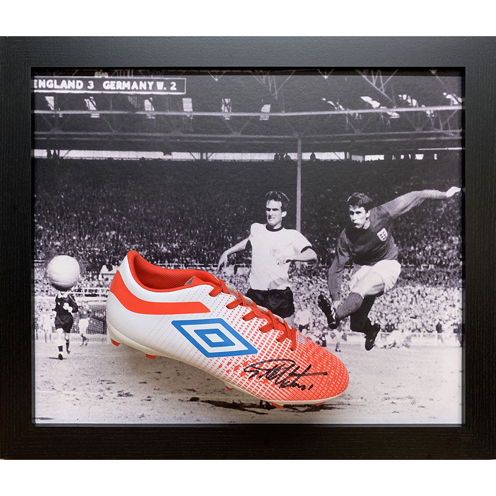 View England FA Hurst Signed Boot Framed information
