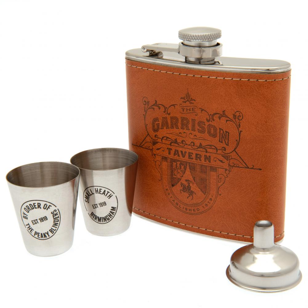 View Peaky Blinders Premium Hip Flask Set information