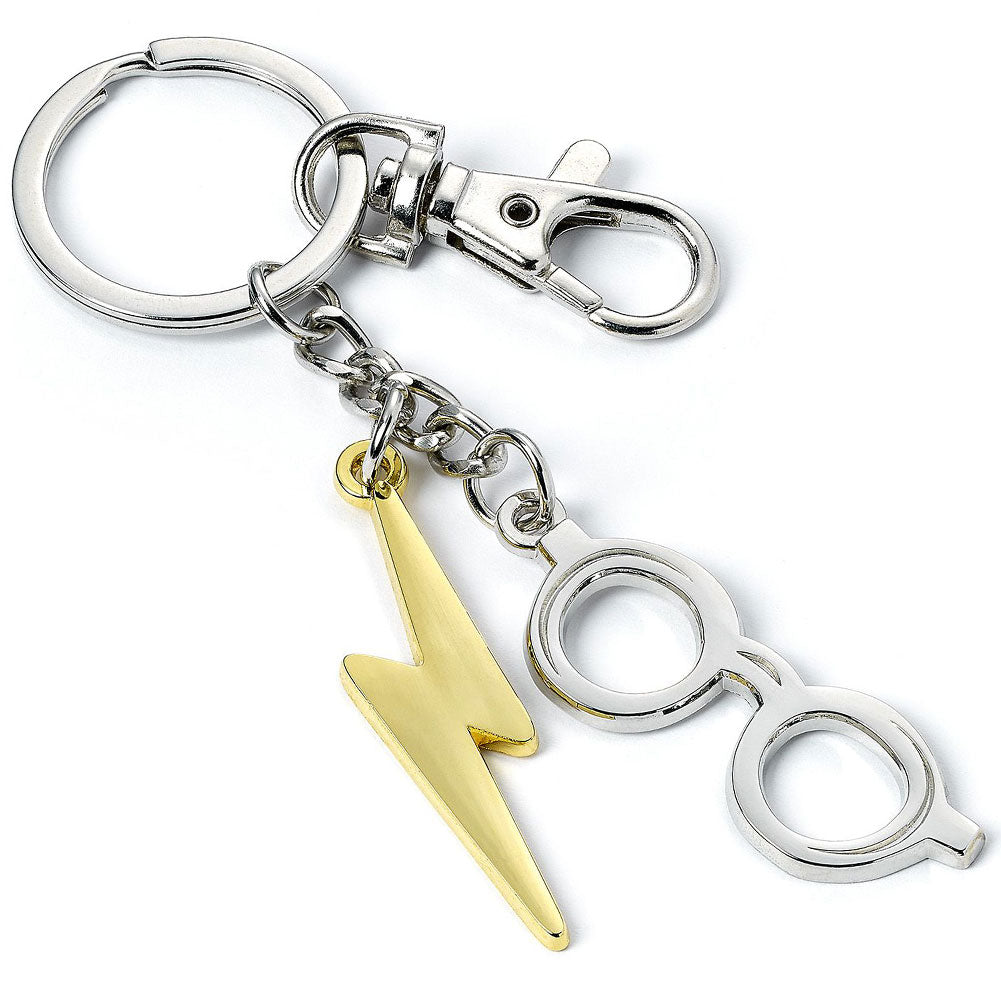 View Harry Potter Charm Keyring Lightning Bolt Glasses information