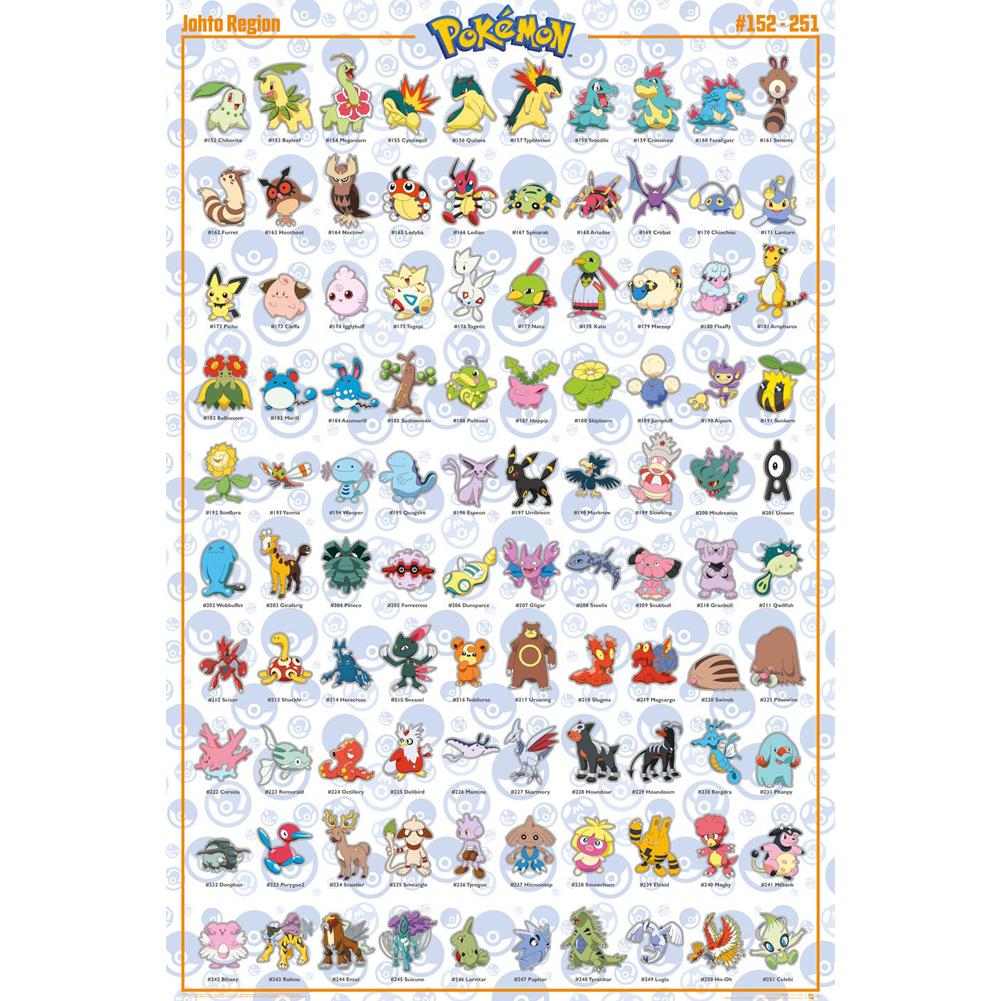 View Pokemon Poster Johto 212 information