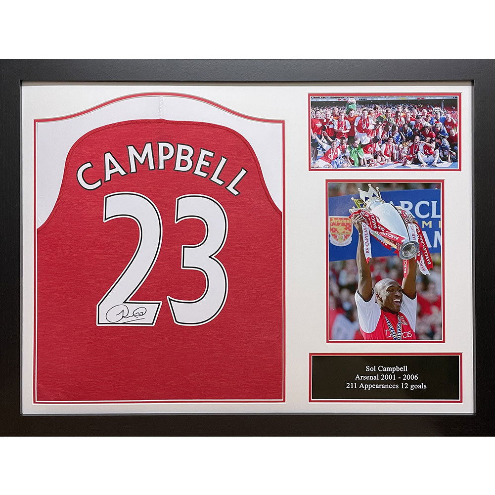 View Arsenal FC Campbell Signed Shirt Framed information