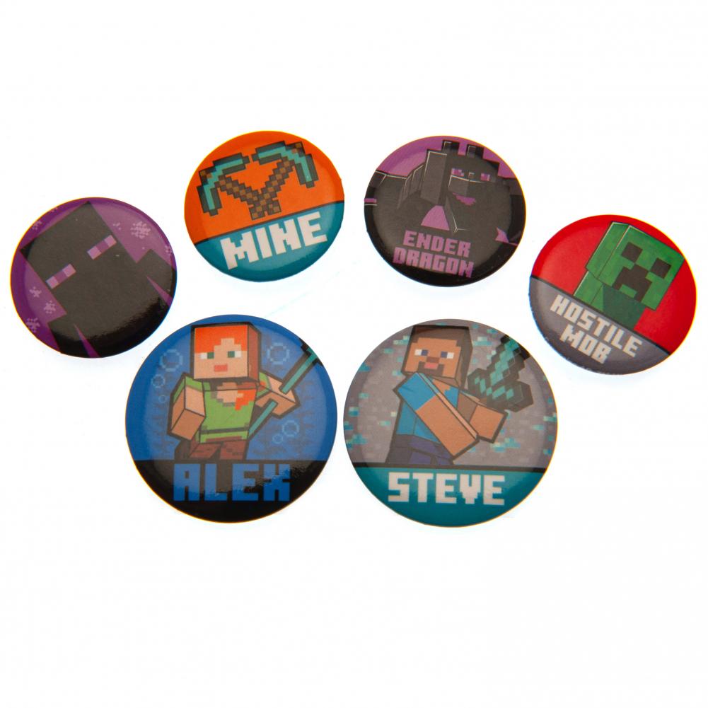 View Minecraft Button Badge Set information