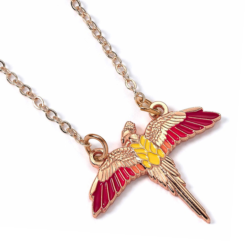 View Harry Potter Rose Gold Plated Necklace Fawkes information
