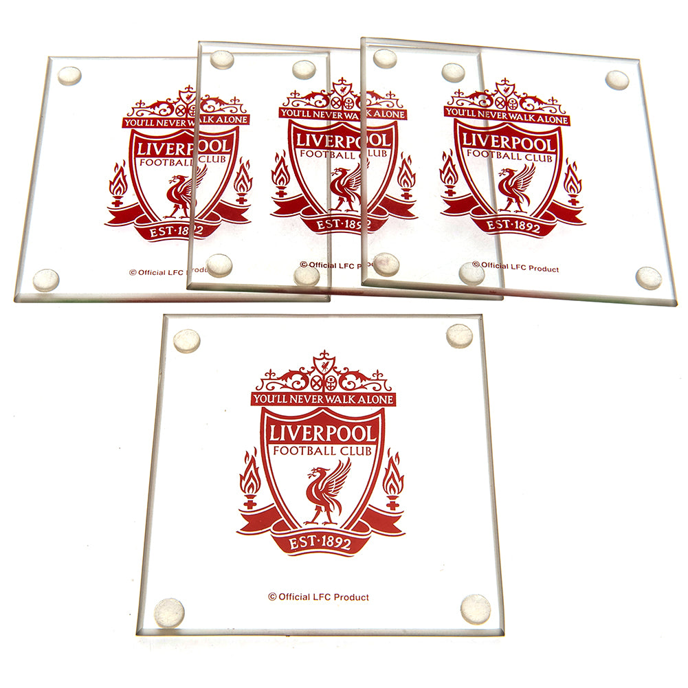View Liverpool FC 4pk Glass Coaster Set information