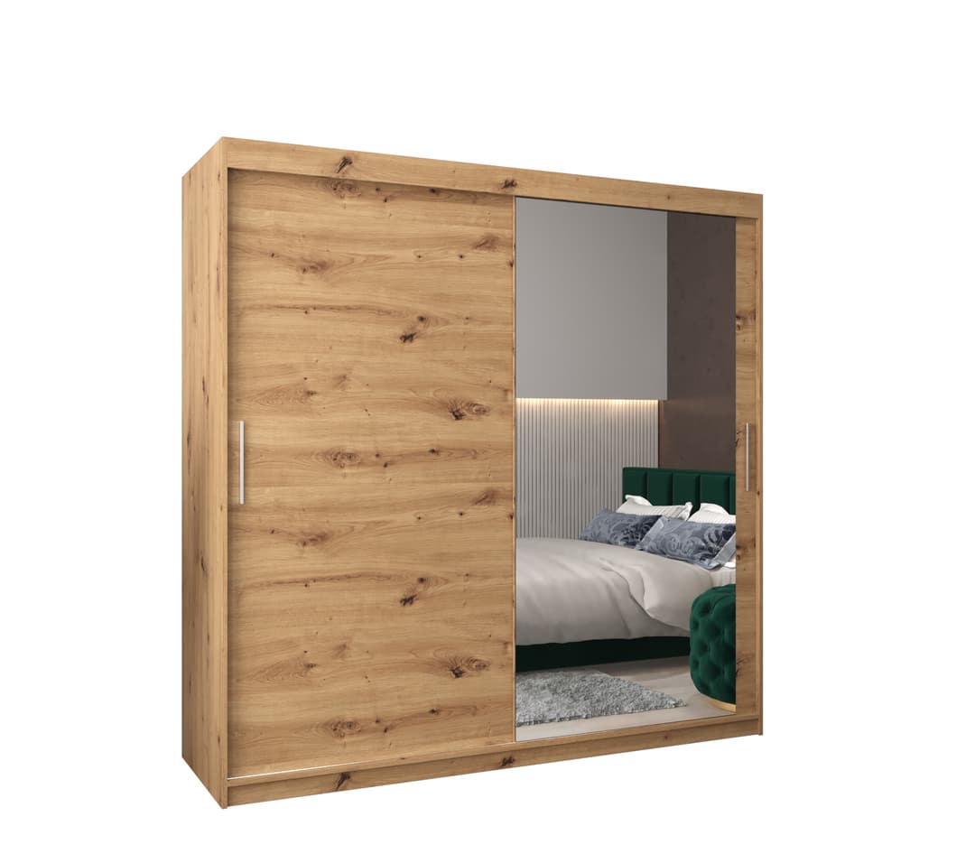 View Tokyo II Sliding Door Wardrobe 200cm Oak Artisan 200cm information