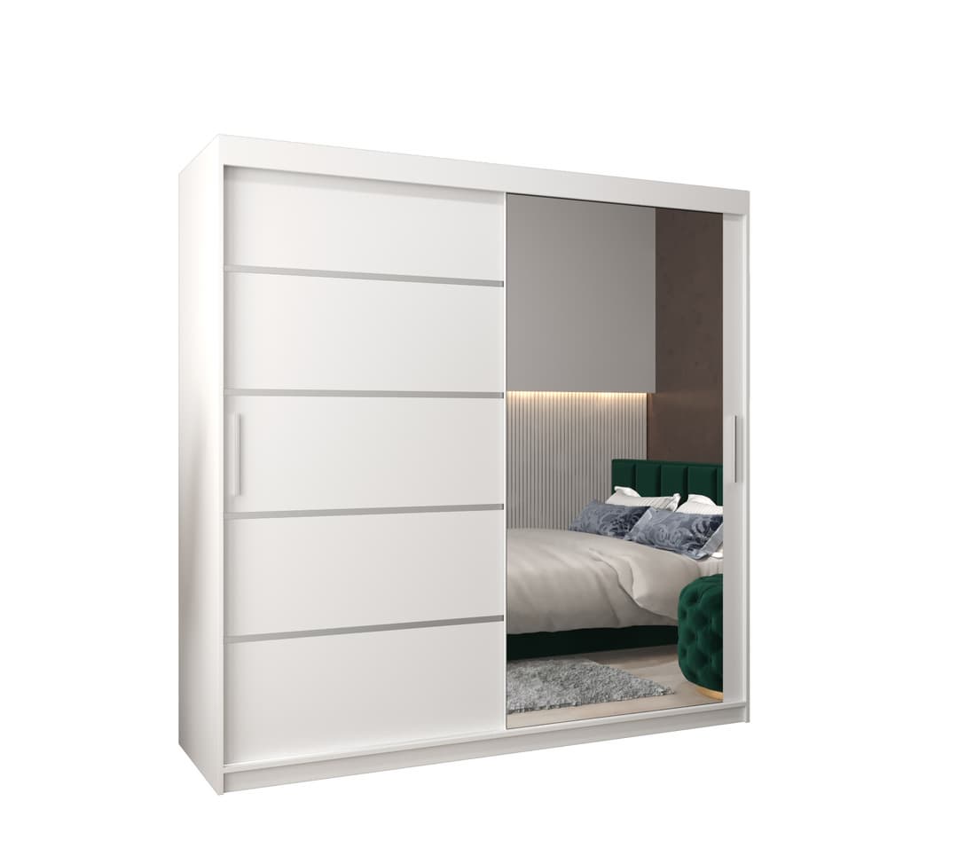 View Verona 02 Sliding Door Wardrobe 200cm White 200cm information