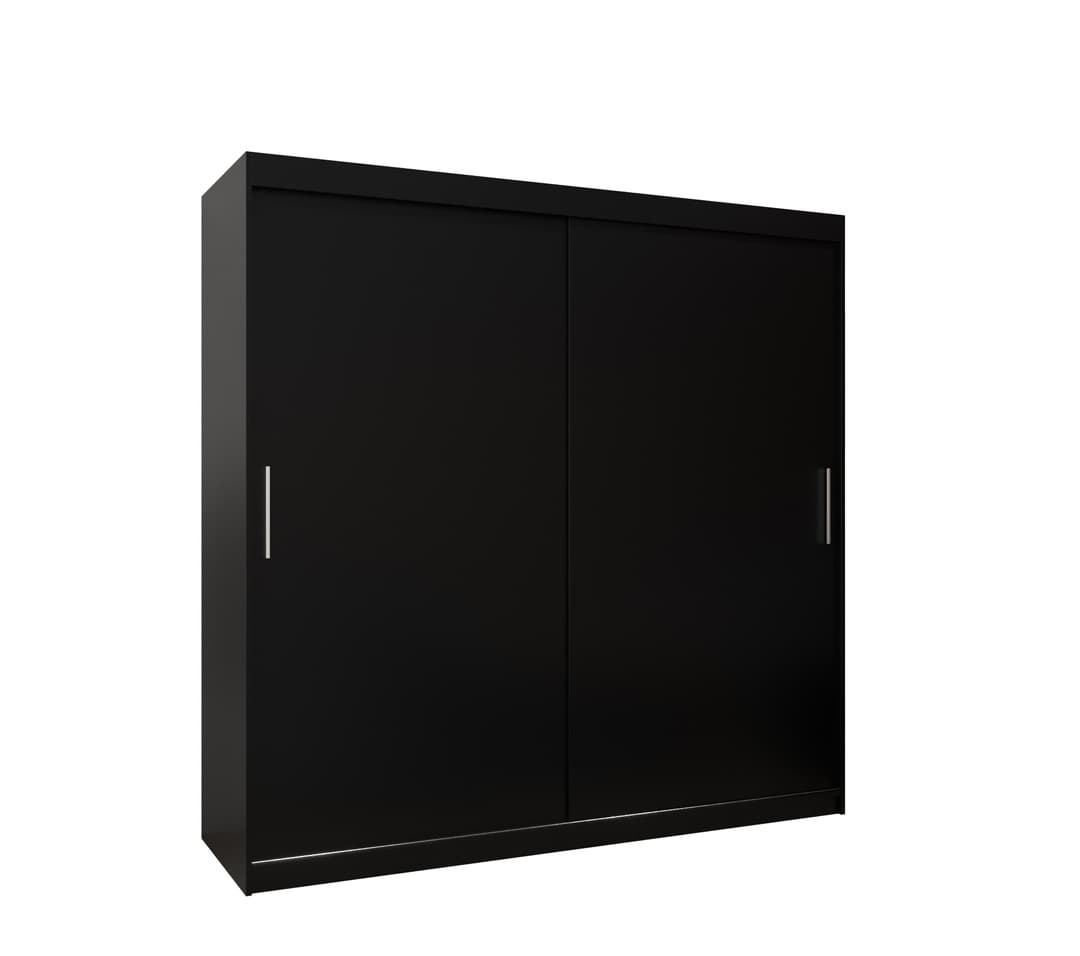 View Tokyo Sliding Door Wardrobe 200cm Black 200cm information