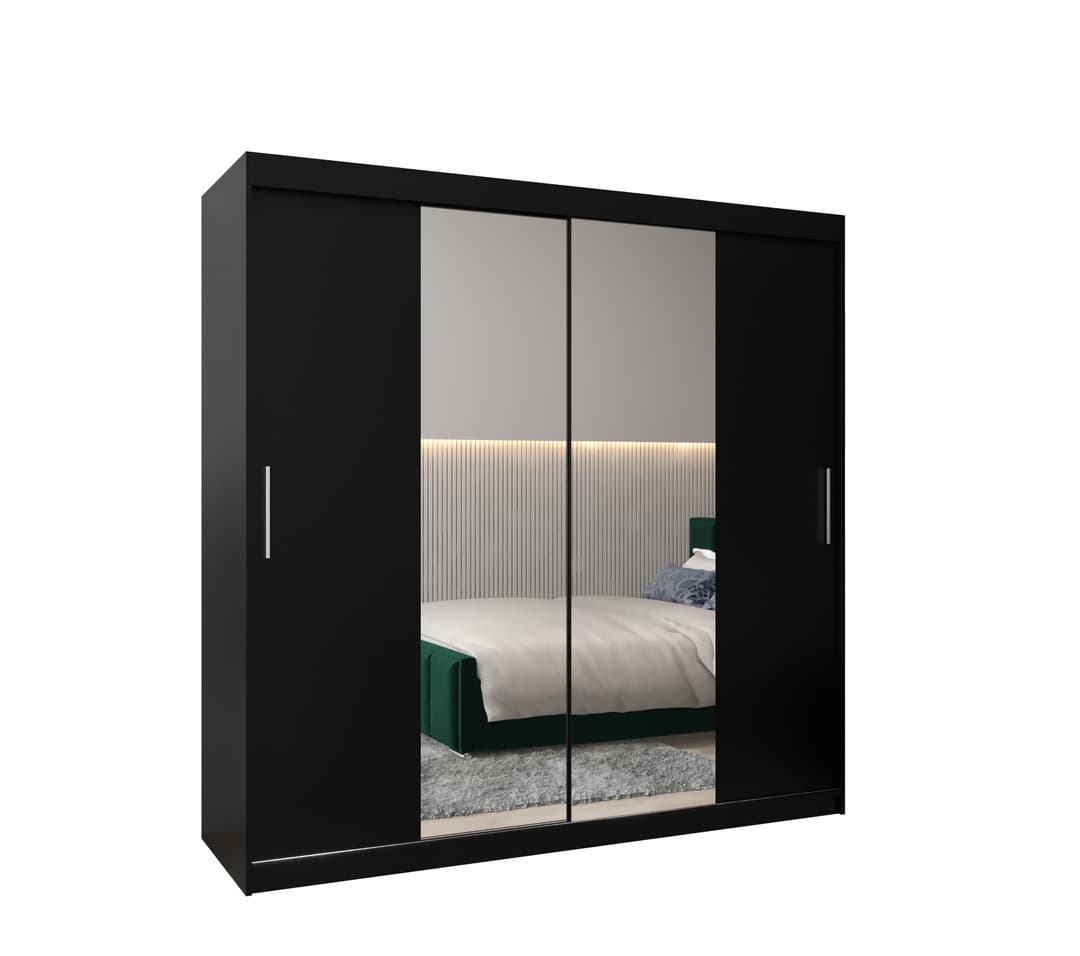 View Tokyo I Sliding Door Wardrobe 200cm Black 200cm information