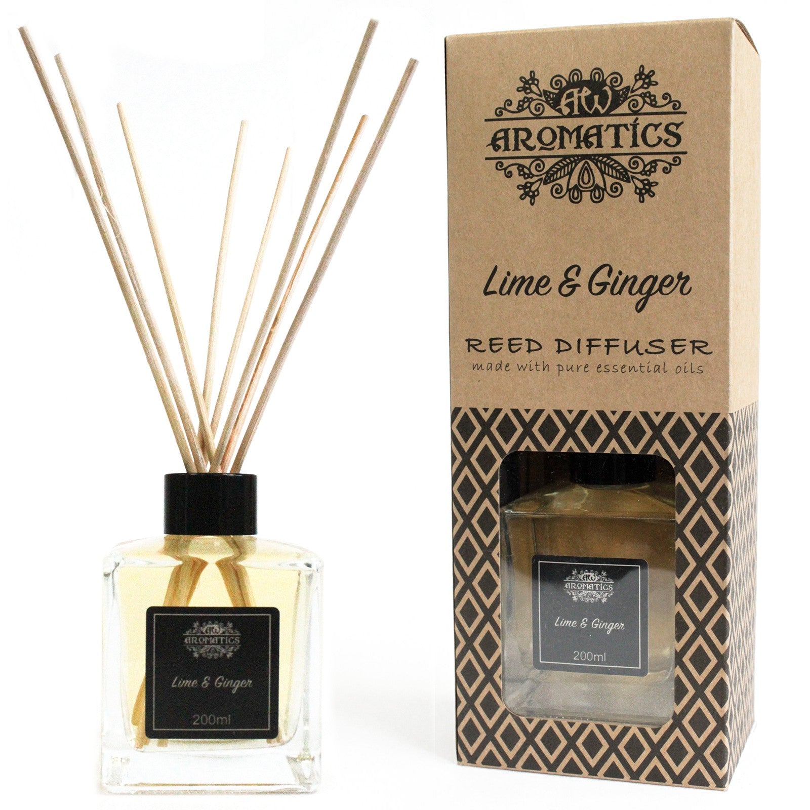 View 200ml Lime Ginger Essential Oil Reed Diffuser information