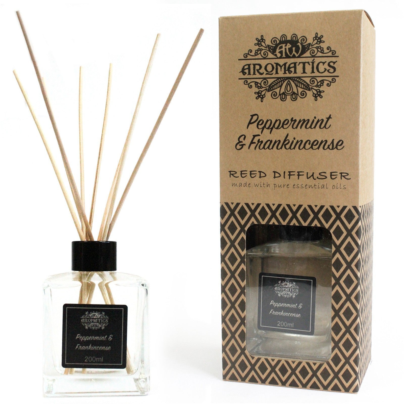 View 200ml Peppermint Frankincense Essential Oil Reed Diffuser information