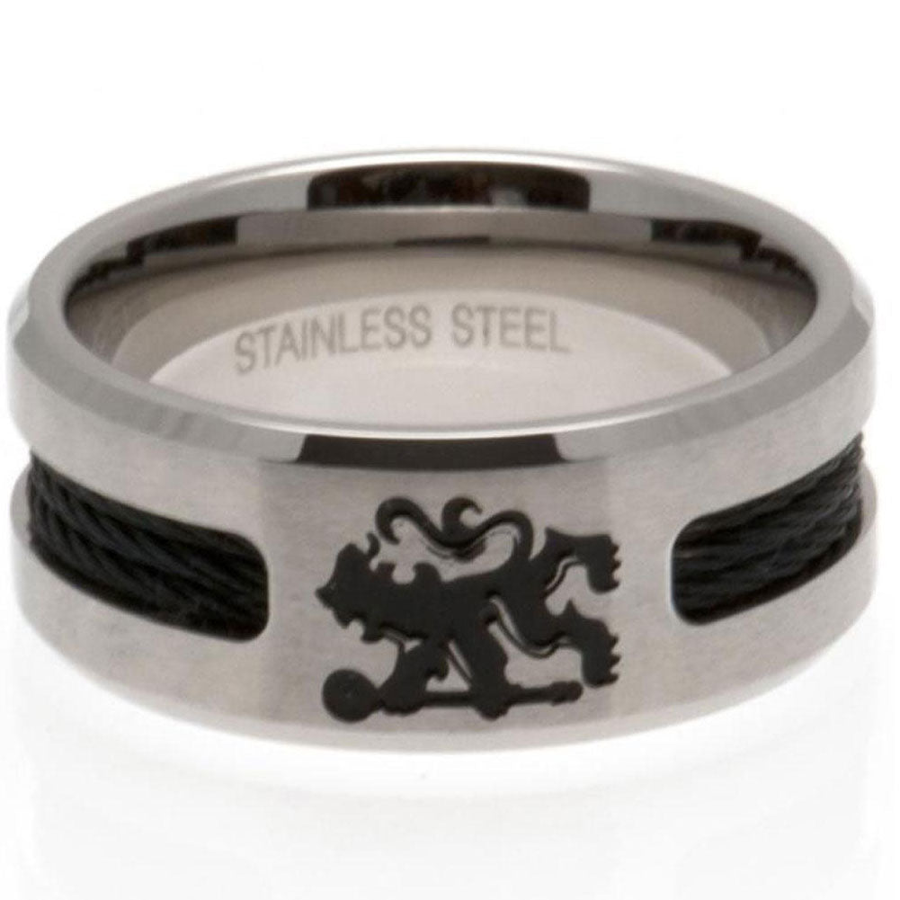 View Chelsea FC Black Inlay Ring Large information