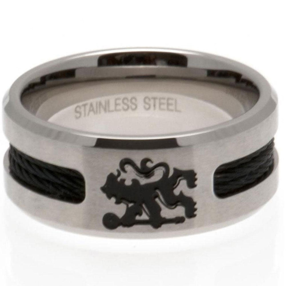 View Chelsea FC Black Inlay Ring Medium information