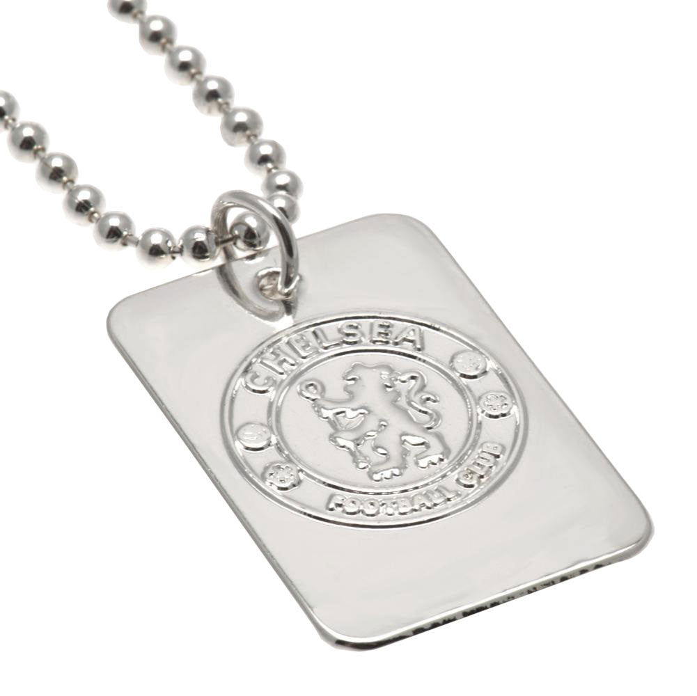 View Chelsea FC Silver Plated Dog Tag Chain information