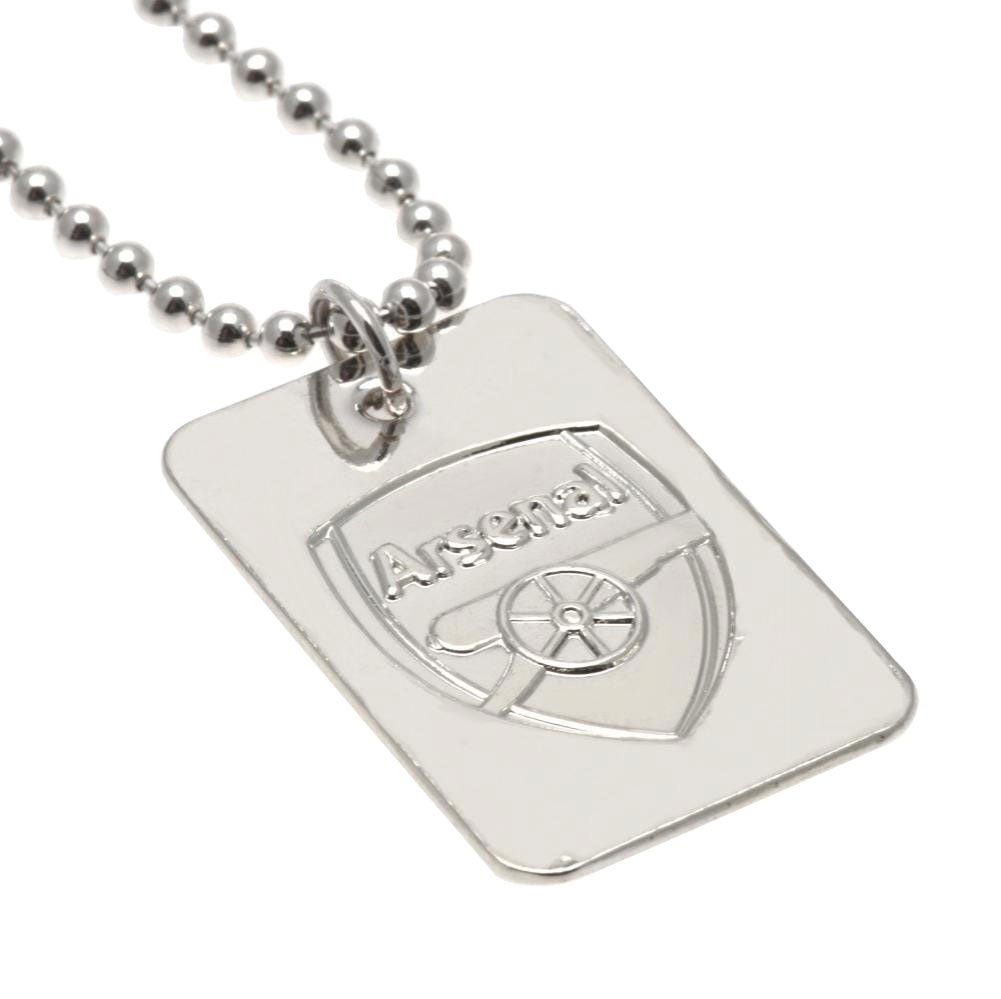 View Arsenal FC Silver Plated Dog Tag Chain information