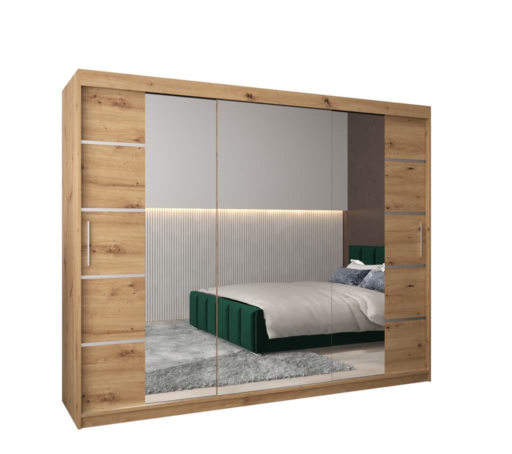 View Verona 04 Sliding Door Wardrobe 250cm Oak Artisan 250cm information