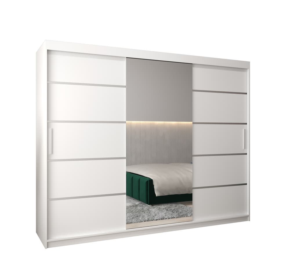 View Verona 02 Sliding Door Wardrobe 250cm White 250cm information