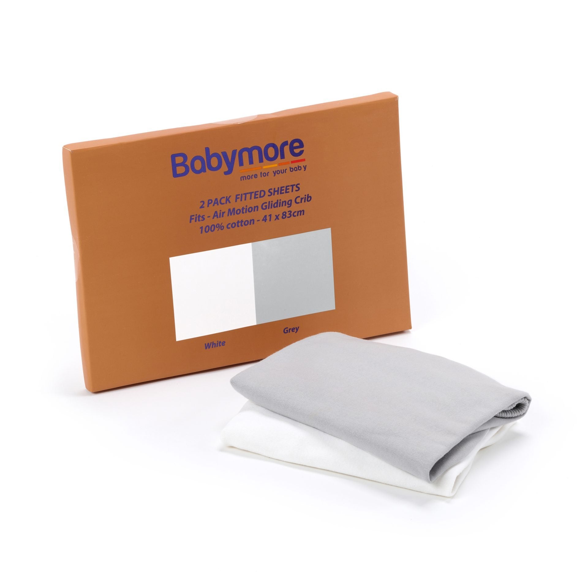 View Babymore Air Motion Fitted Sheets White Grey information