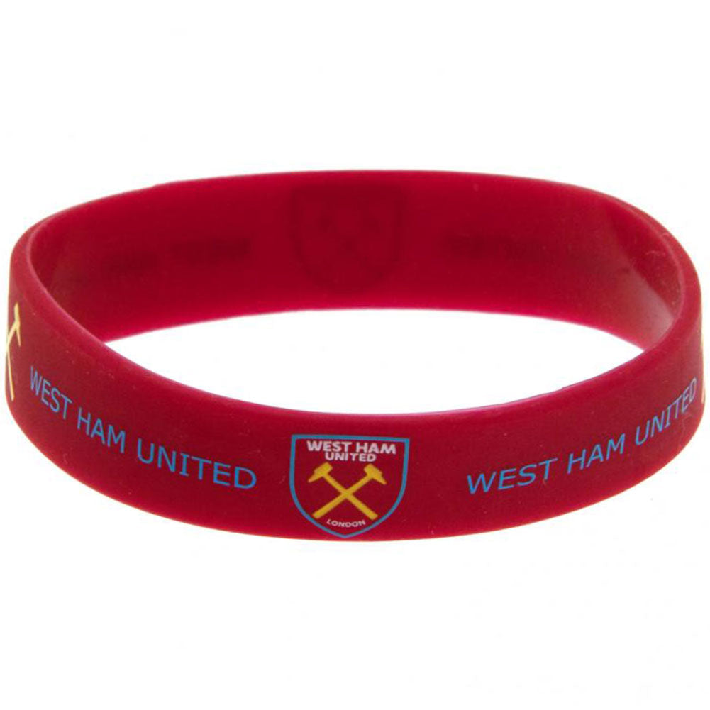 View West Ham United FC Silicone Wristband information