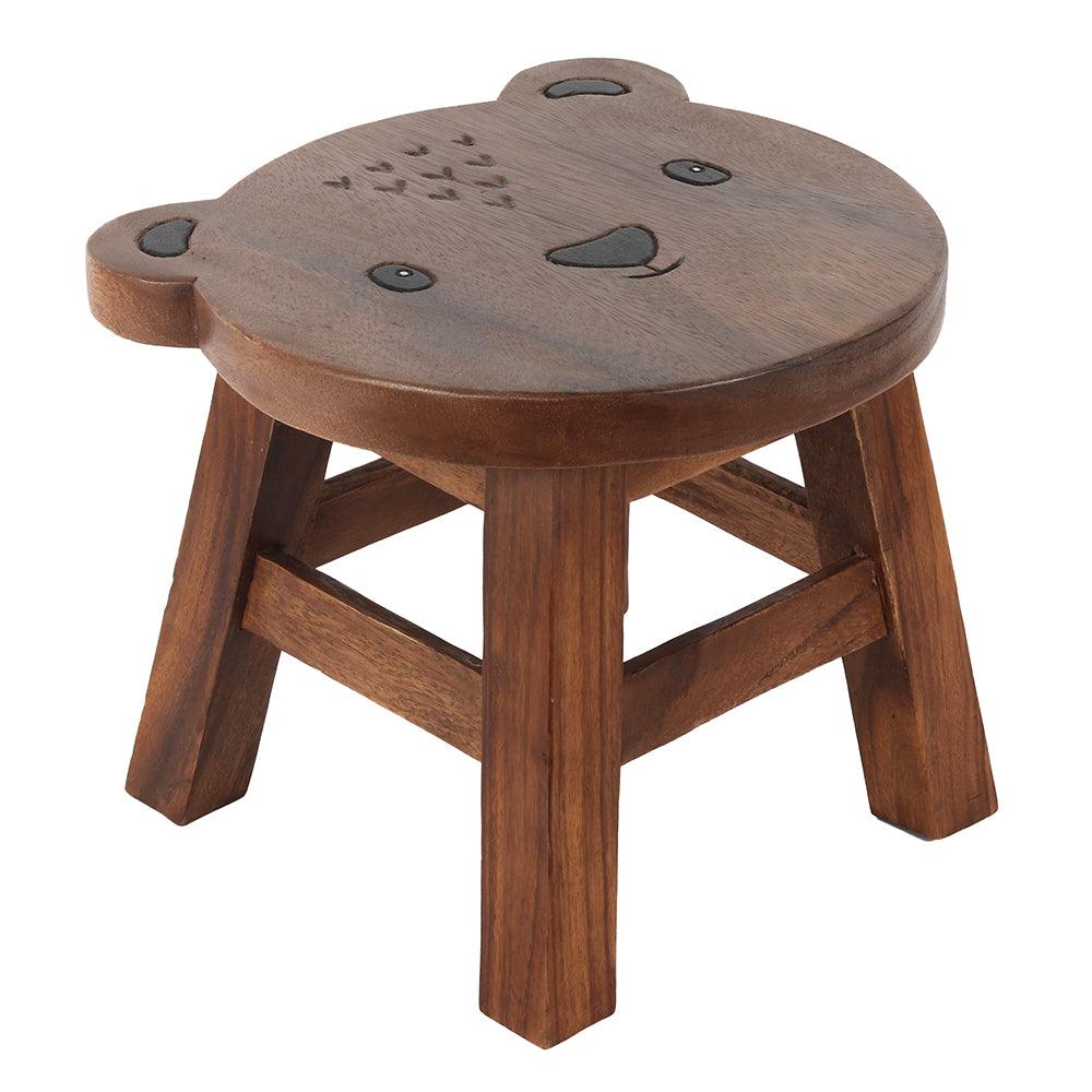 View 26cm Childrens Wooden Bear Stool information