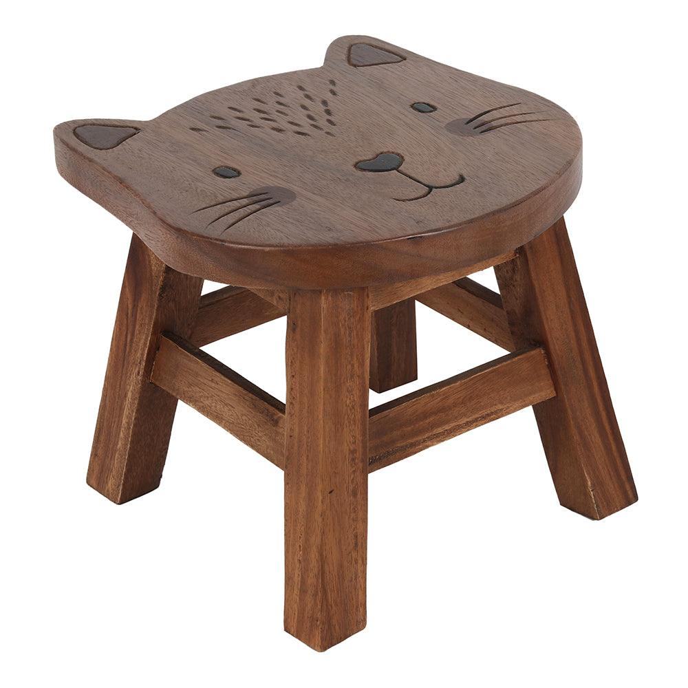 View 26cm Childrens Wooden Cat Stool information