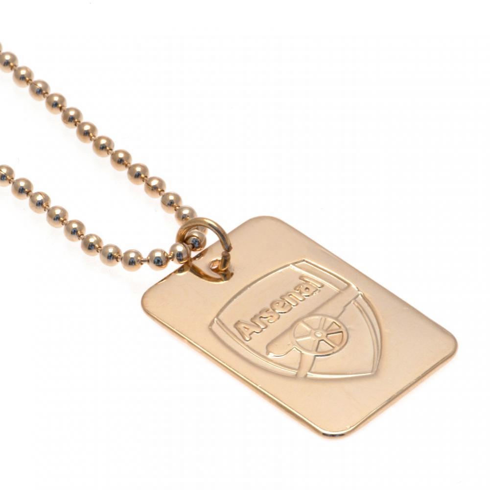 View Arsenal FC Gold Plated Dog Tag Chain information