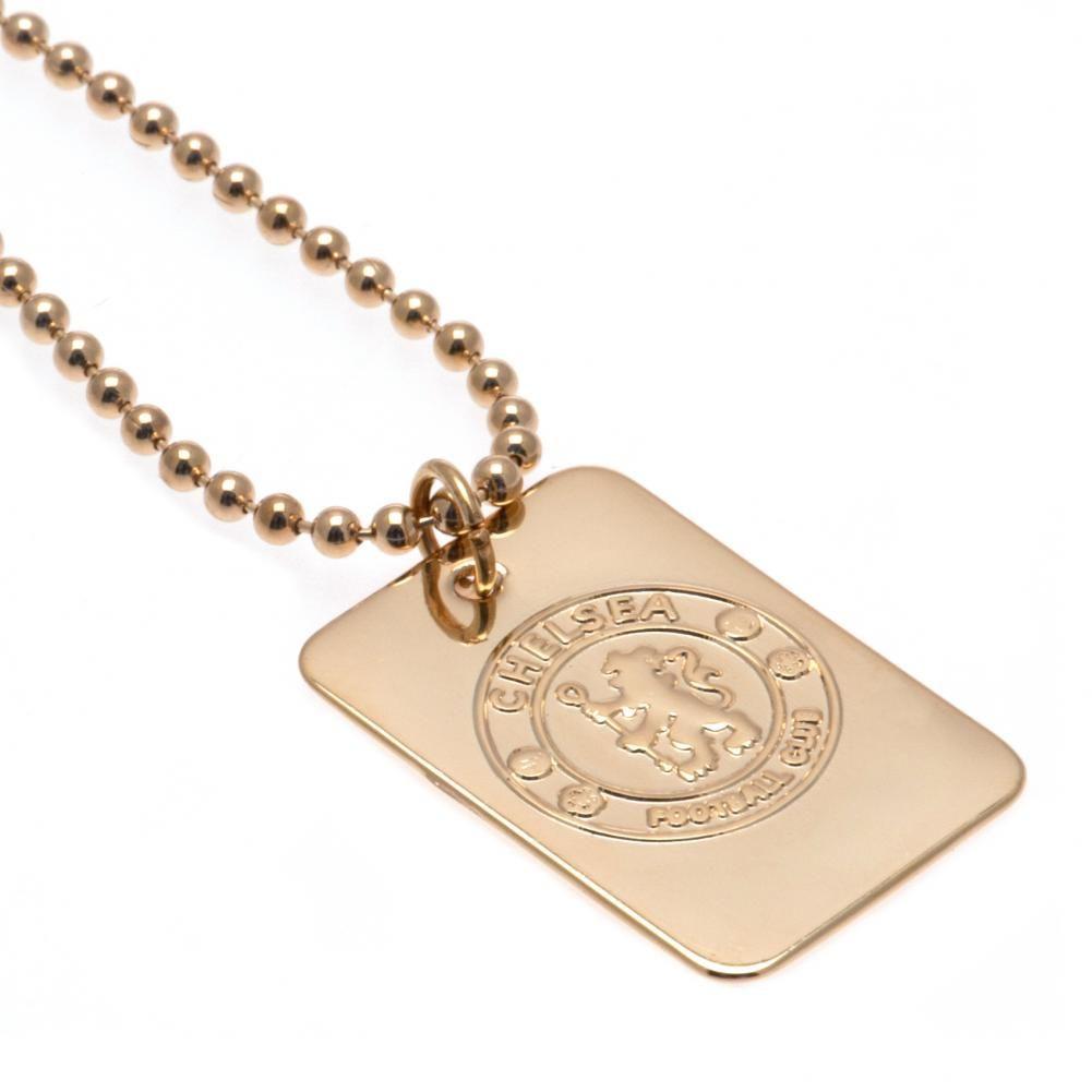 View Chelsea FC Gold Plated Dog Tag Chain information