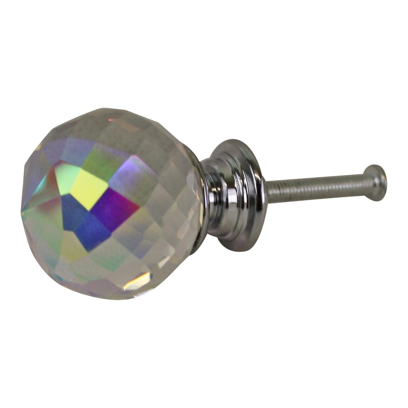 View 3cm Crystal Effect Doorknobs spherical set of 4 information