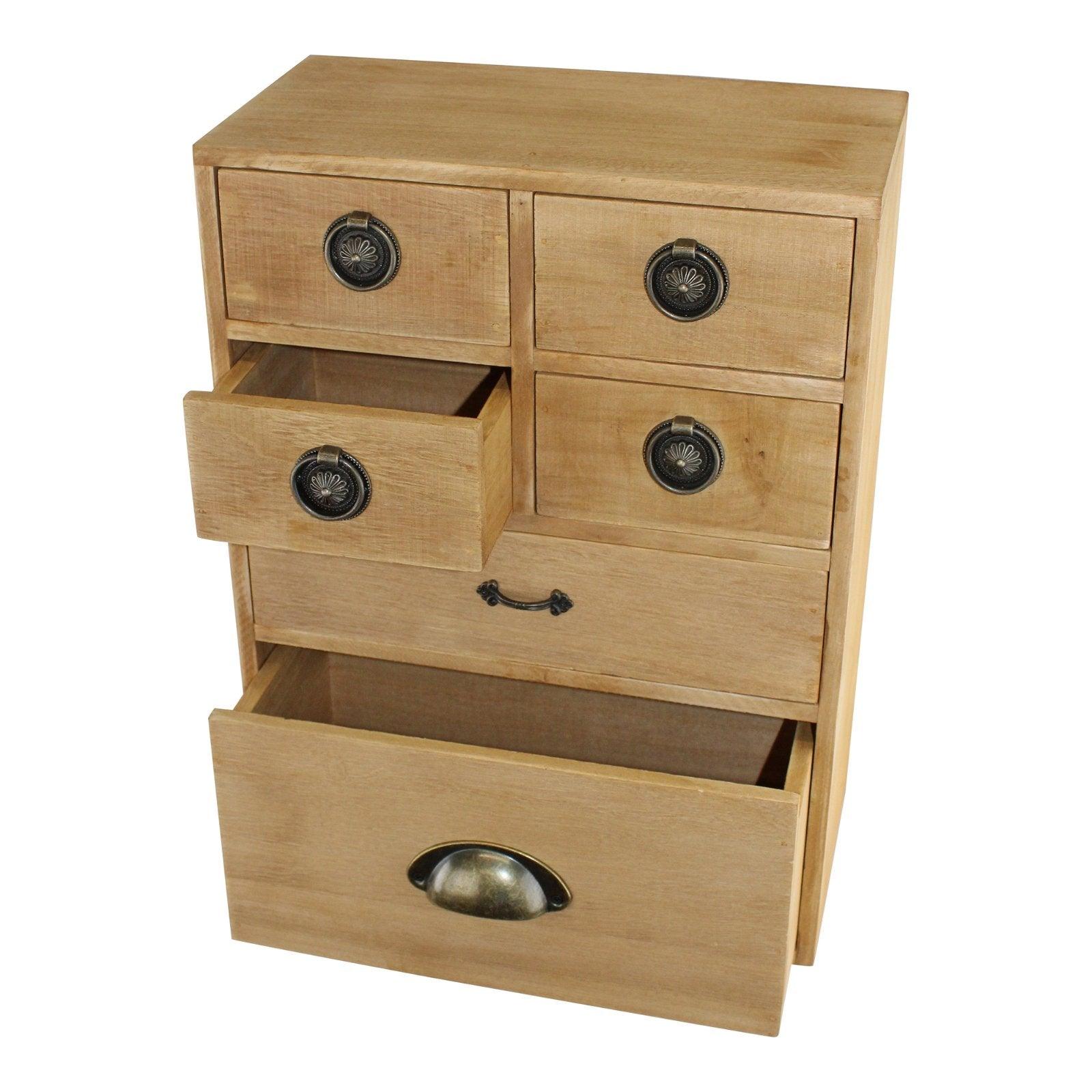 View 6 Drawer Storage Cabinet Assorted Size Drawers information