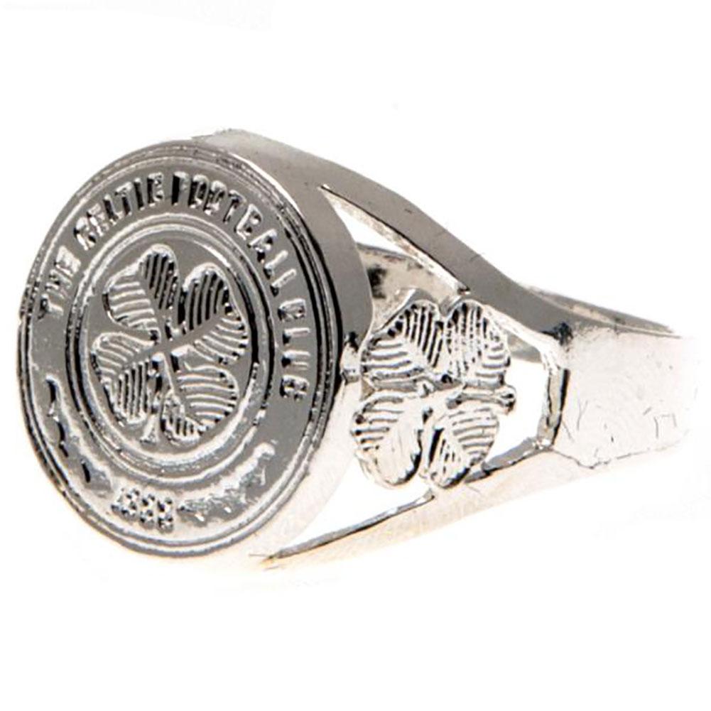 View Celtic FC Silver Plated Crest Ring Medium information