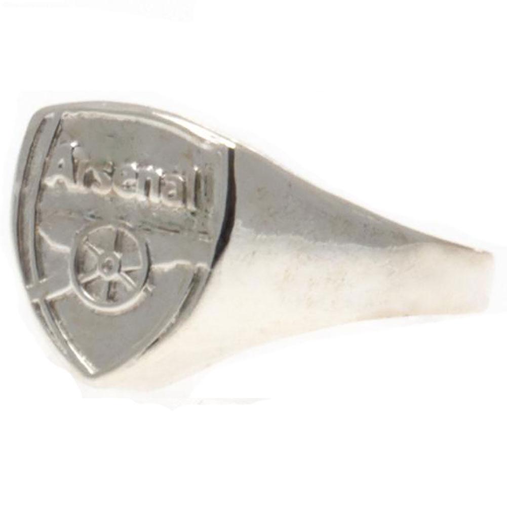 View Arsenal FC Silver Plated Crest Ring Small information