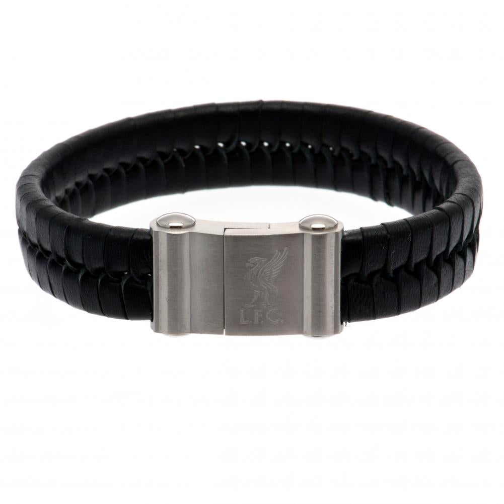 View Liverpool FC Single Plait Leather Bracelet information