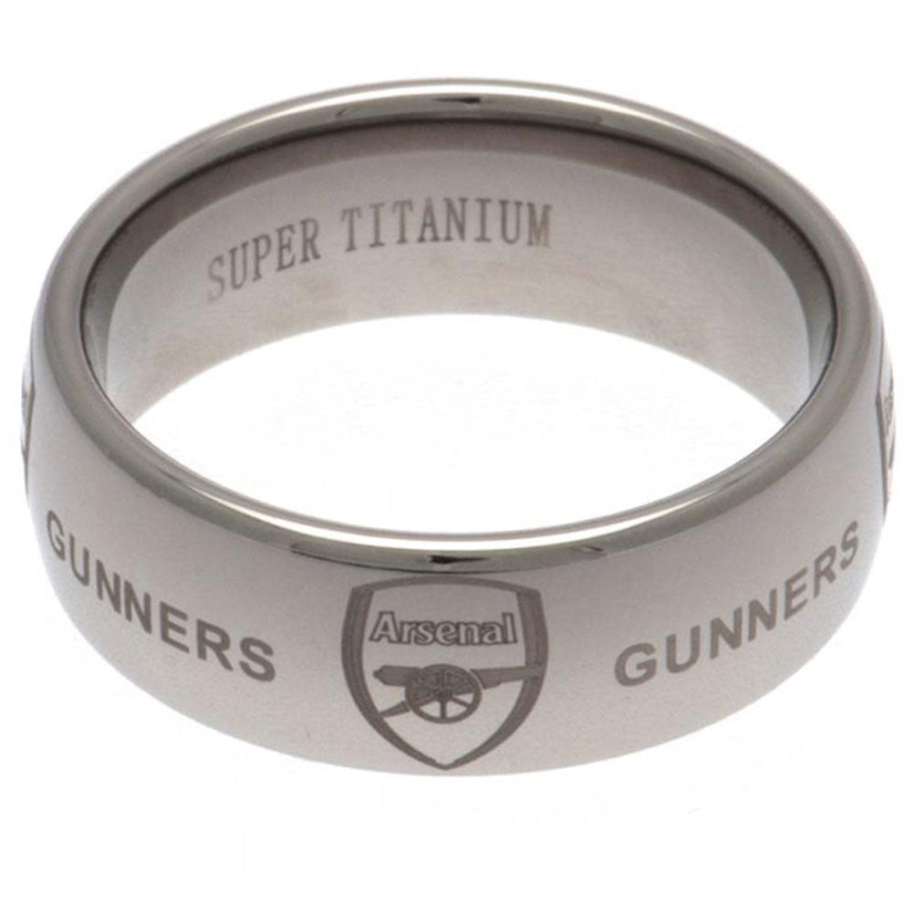 View Arsenal FC Super Titanium Ring Medium information