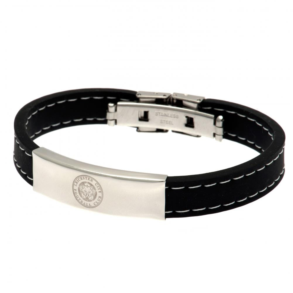 View Leicester City FC Stitched Silicone Bracelet BK information