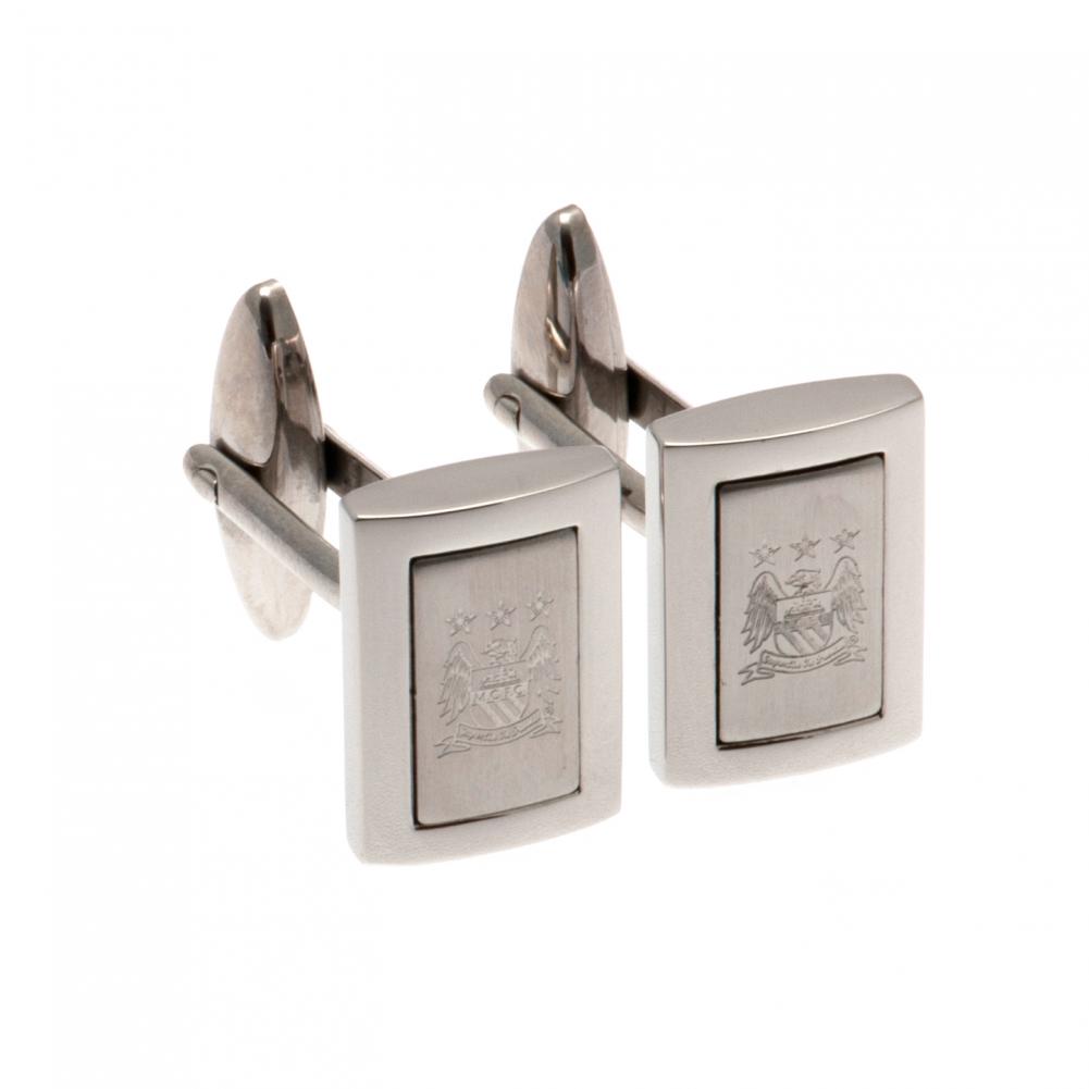 View Manchester City FC Stainless Steel Framed Cufflinks EC information