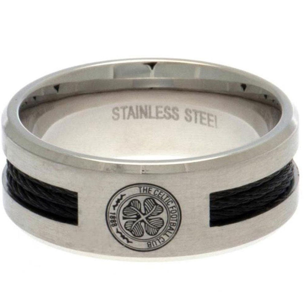 View Celtic FC Black Inlay Ring Large information