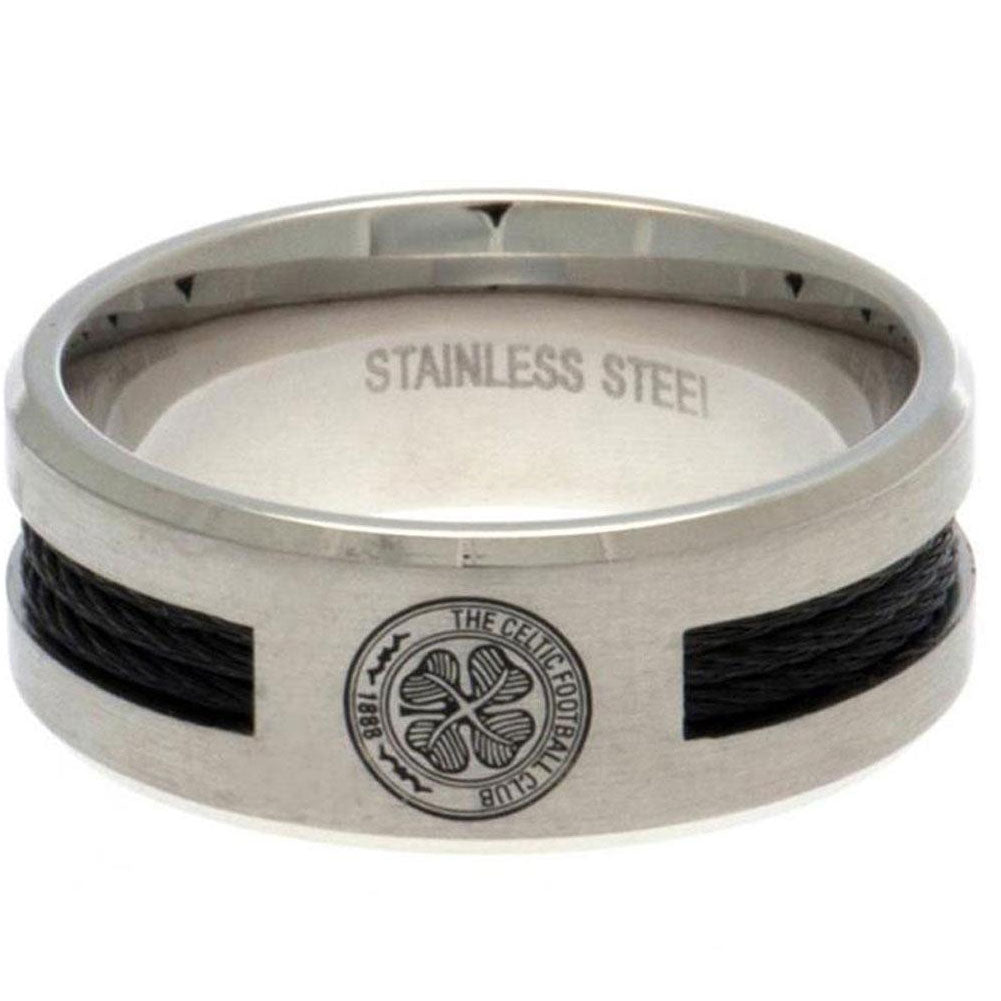 View Celtic FC Black Inlay Ring Medium information