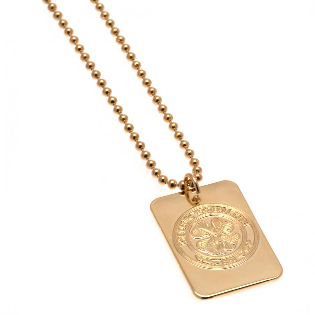 View Celtic FC Gold Plated Dog Tag Chain information