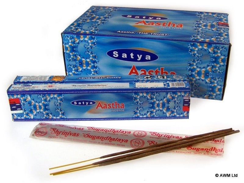 View Aastha Incense 15g packs information