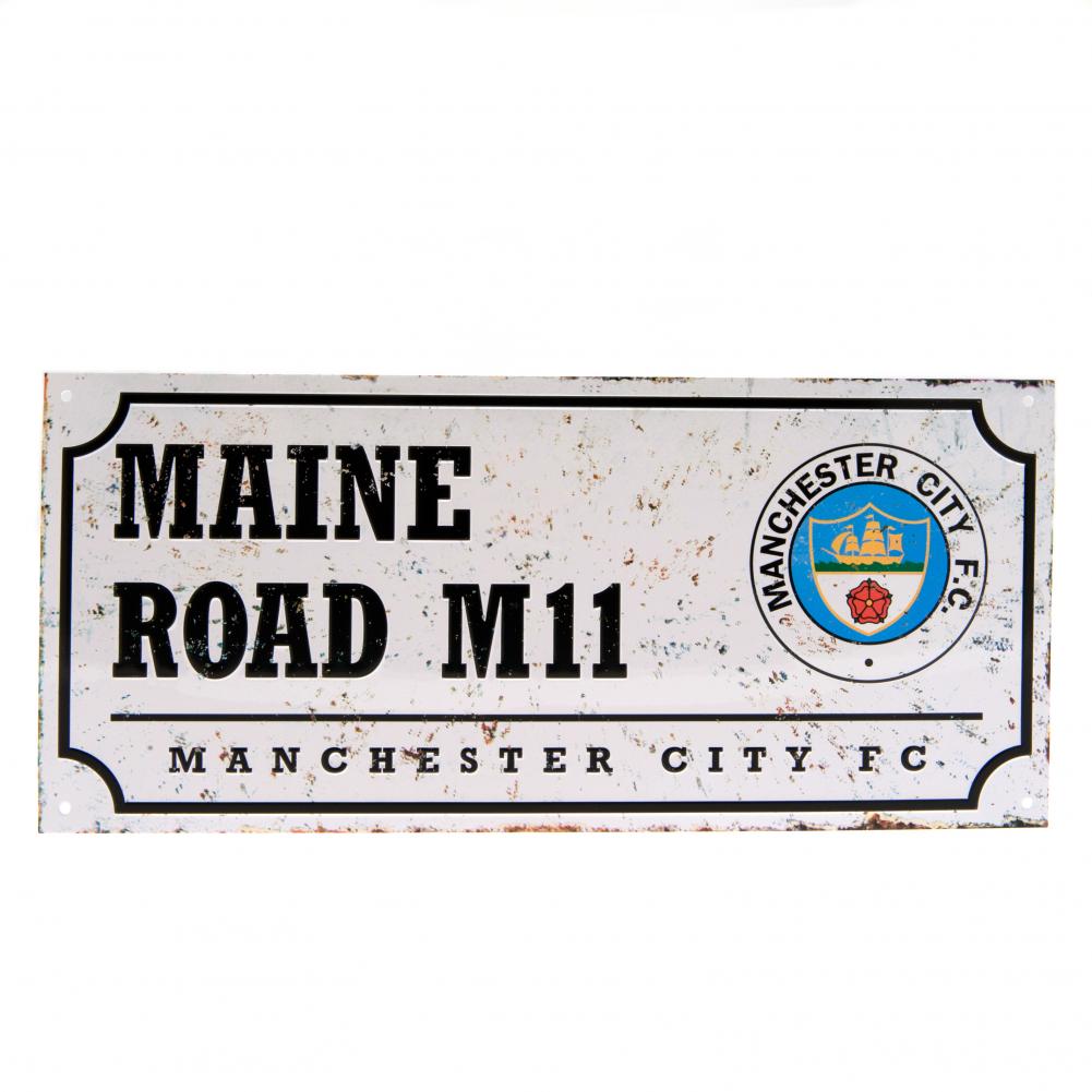 View Manchester City FC Street Sign Retro information