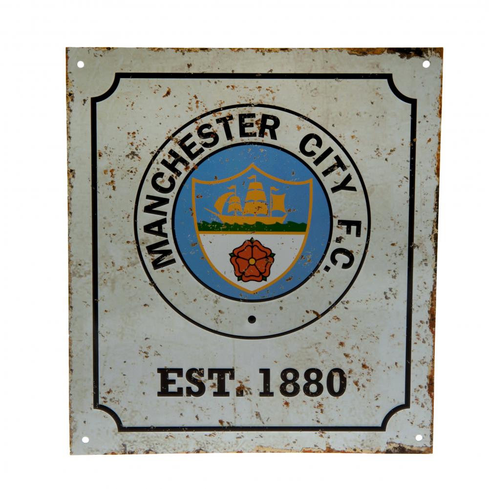 View Manchester City FC Retro Logo Sign information