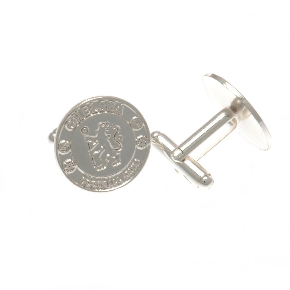 View Chelsea FC Silver Plated Formed Cufflinks information