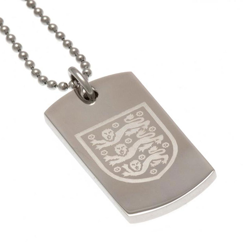 View England FA Engraved Dog Tag Chain information