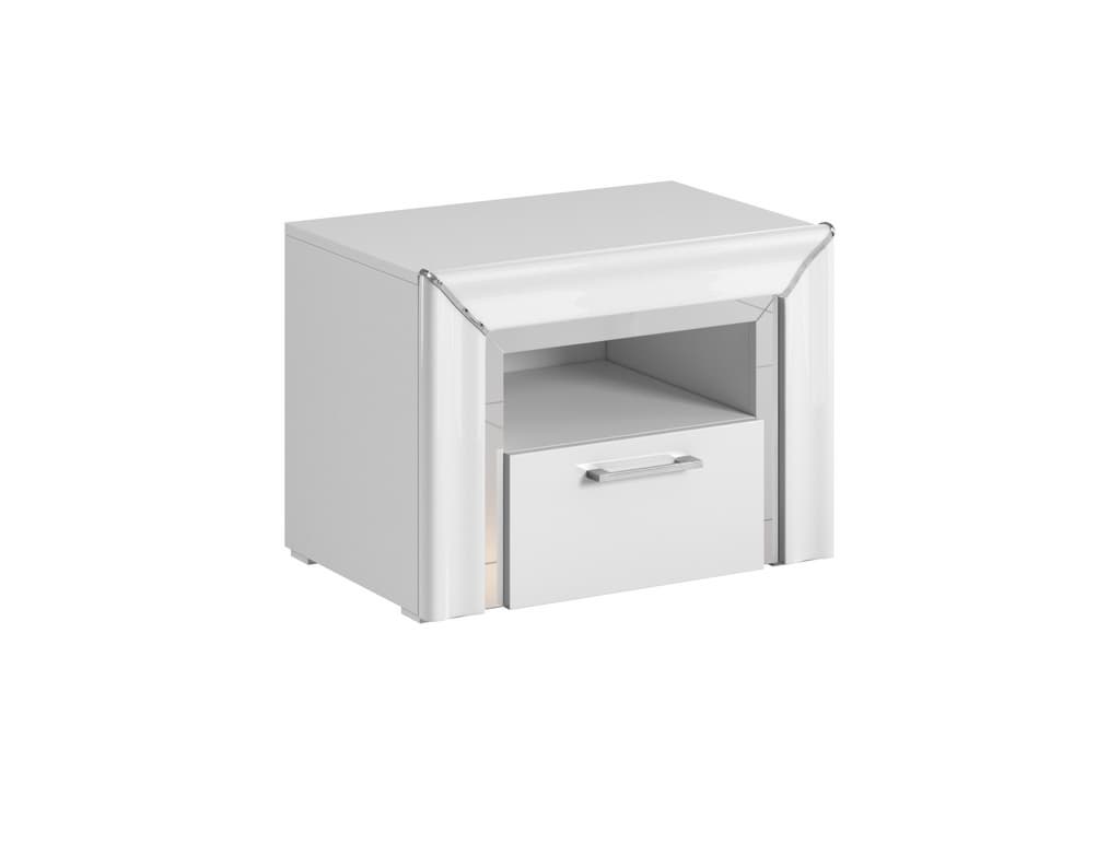 View Arno Bedside Cabinet 60cm White 60cm information