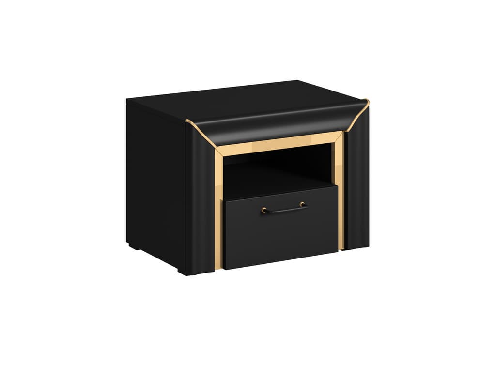 View Arno Bedside Cabinet 60cm Black 60cm information