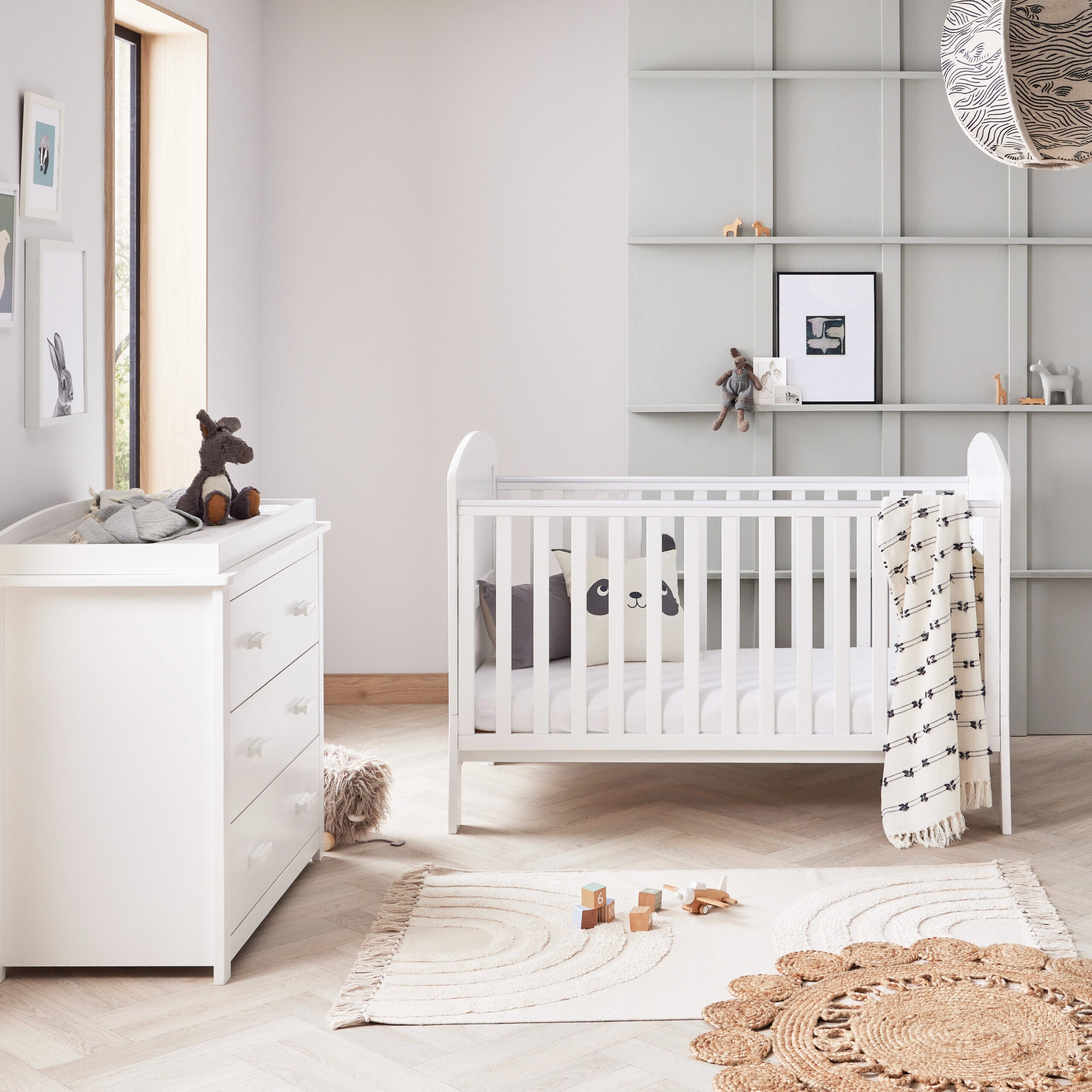 View Babymore Aston 2 Piece Nursery Room Set White information