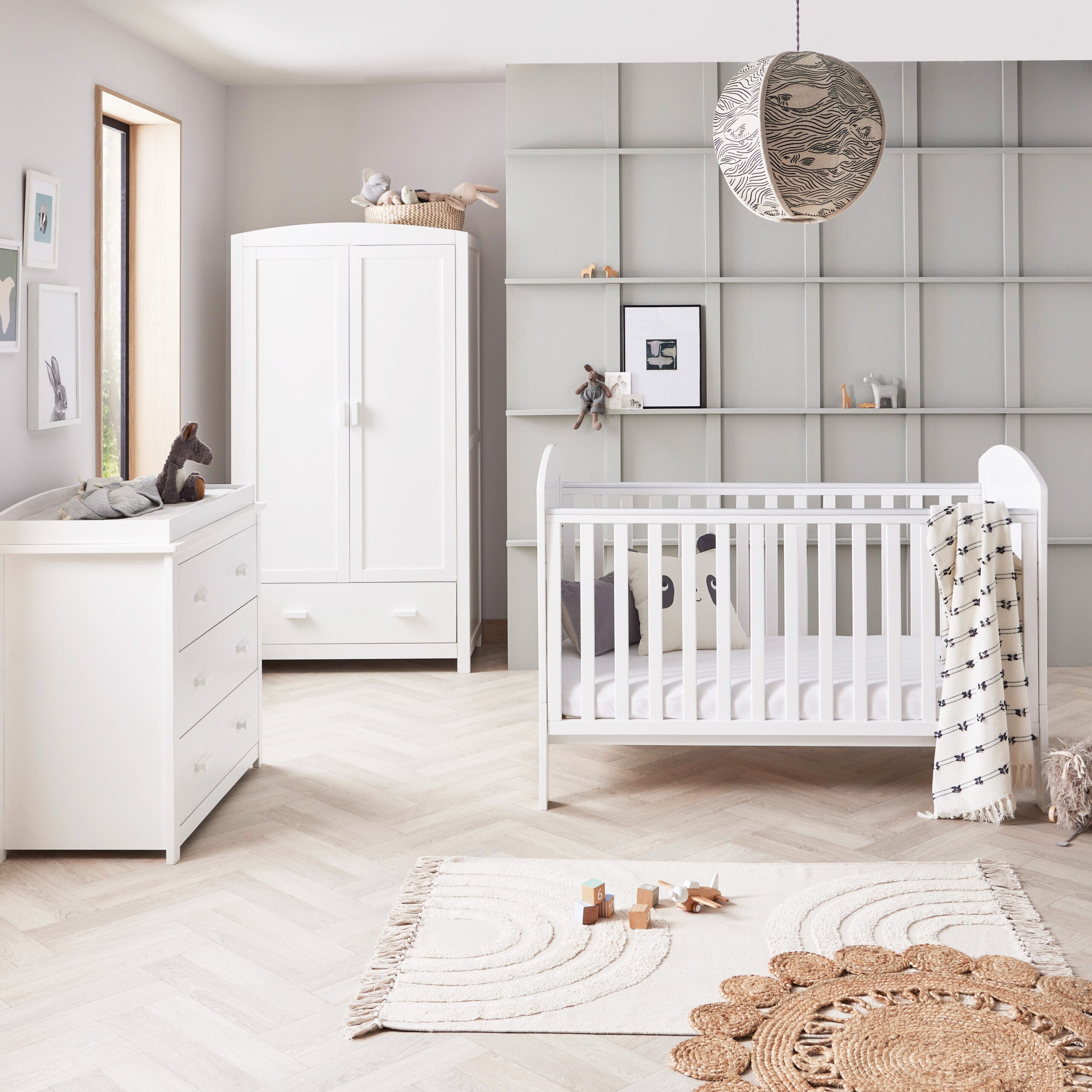 View Babymore Aston 3 Piece Nursery Room Set White information