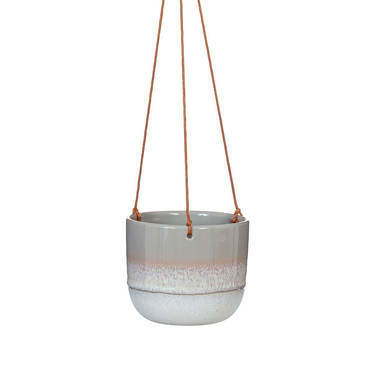 View Mojave Glaze Grey Hanging Planter information