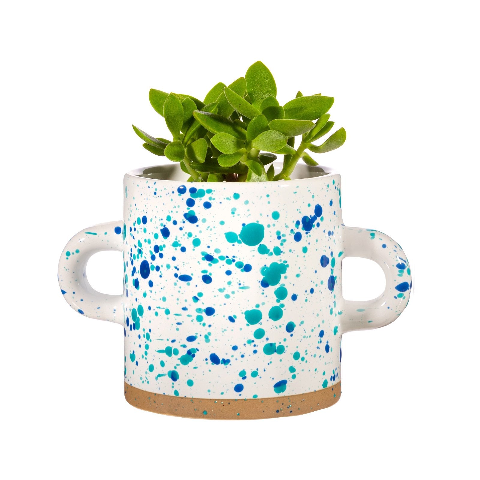 View Turquoise and Blue Splatterware Planter information