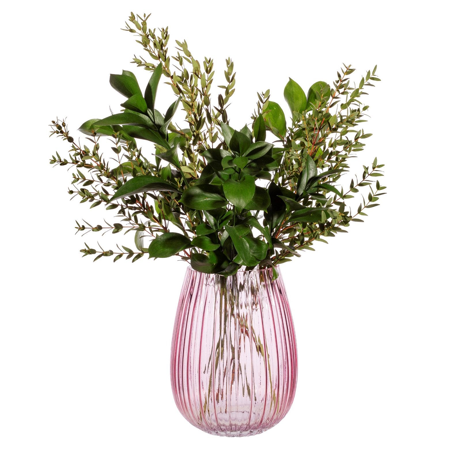 View Fluted Glass Vase Pink information
